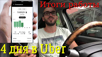 Uber. 4 дня работы. Подведение итогов. Работа в такси