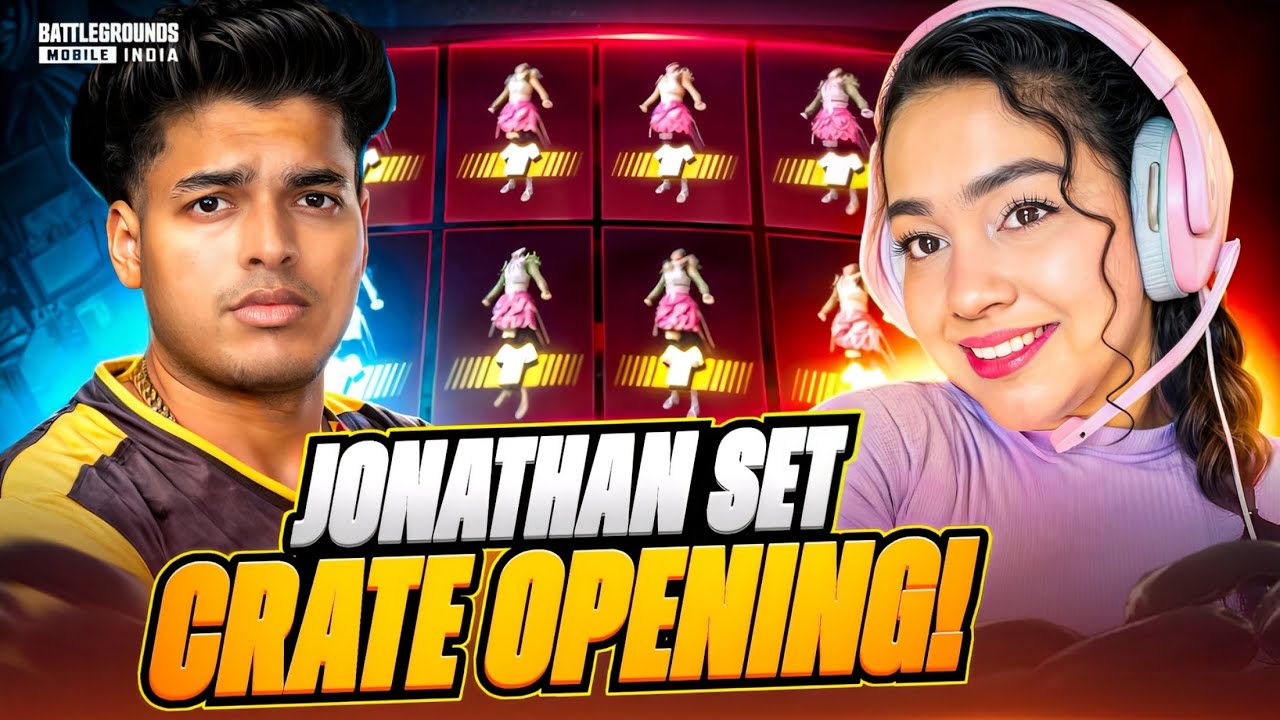 JONATHAN SET CRATE OPENING😍🔥 | FOREST ELF 💀 #bgmi #jonathan #crateopening