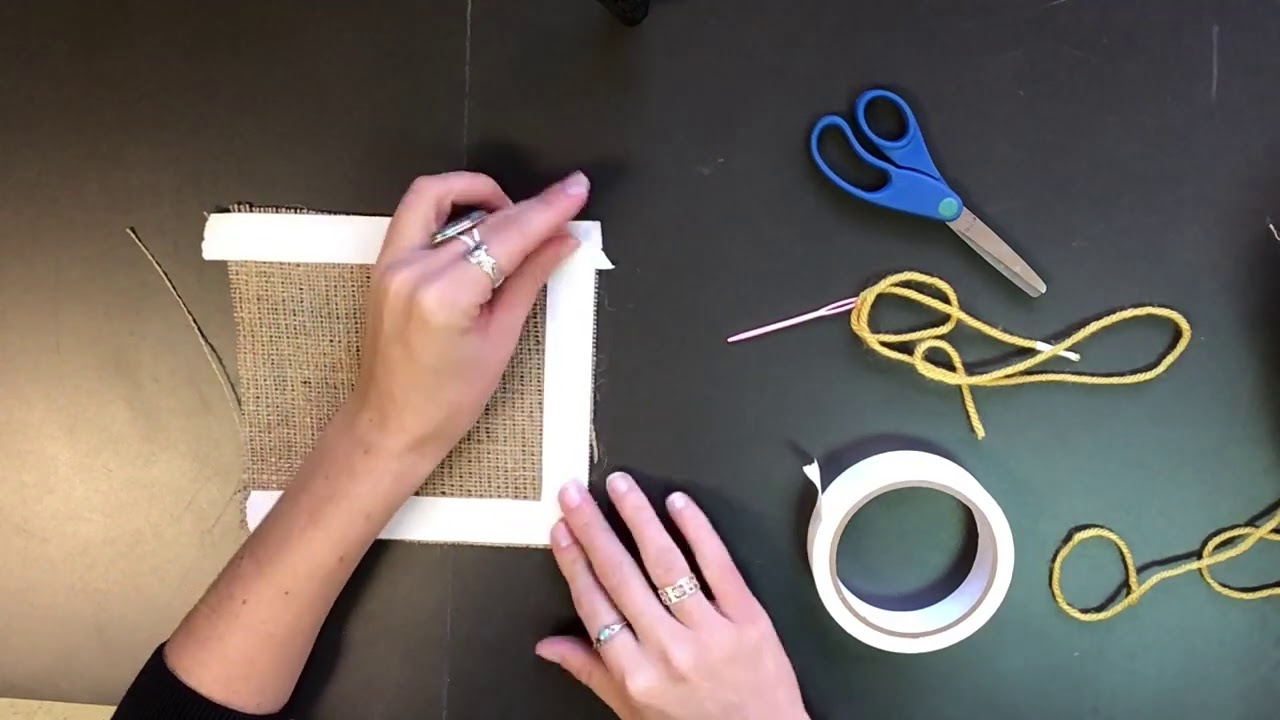 Embroidery on burlap