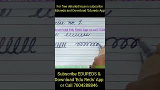 loops in #cursive Free #cursivewriting  Course on Edu Reds App download the app now n get for free