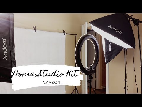 AT HOME STUDIO!! CHEAP BEGINNER AMAZON STUDIO KIT!  @MEEKFRO  ANDOER UNBOXING AND SET UP