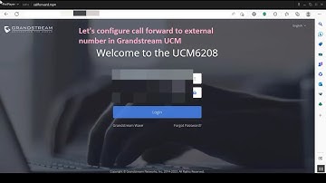 call forward to external number in Grandstream UCM
