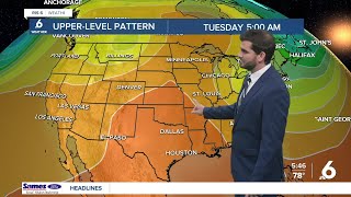 Monday brings partly cloudy skies and a stray shower or two, with rain chances on the rise this week