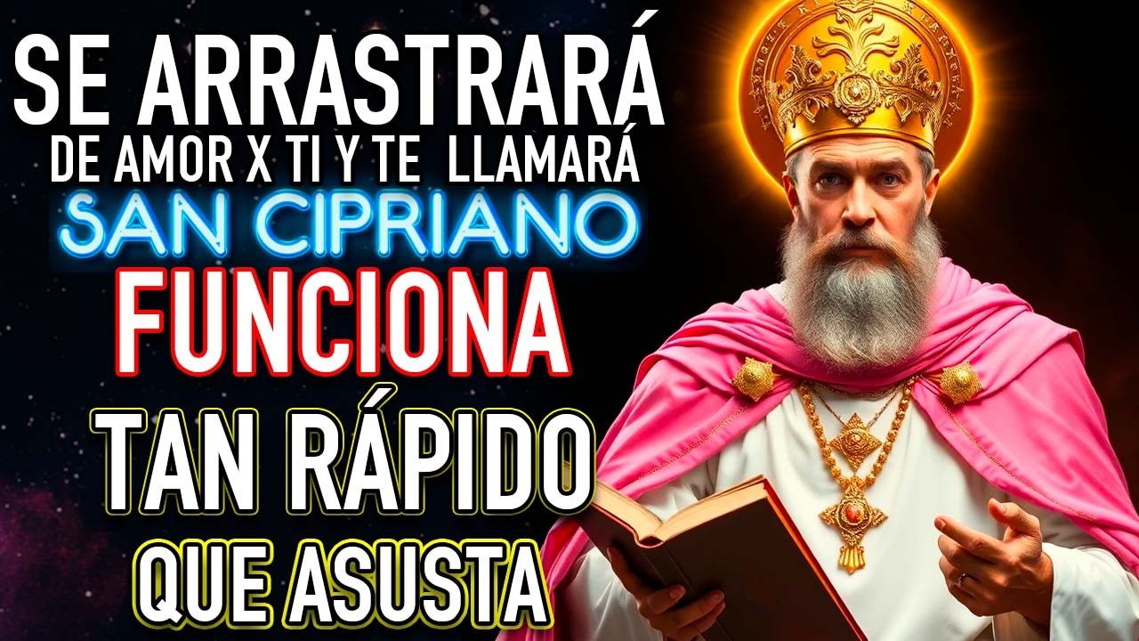 TE VA BUSCAR EN 3 MINUTOS con Oración a SAN CIPRIANO TRAE a tu AMOR a PIES DOMINADO MANSO HUMILLADO