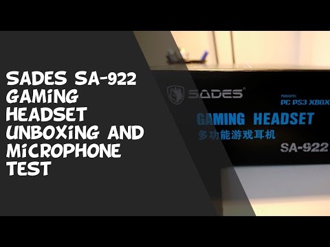 Sades sa-922 gaming headset unboxing and mic test