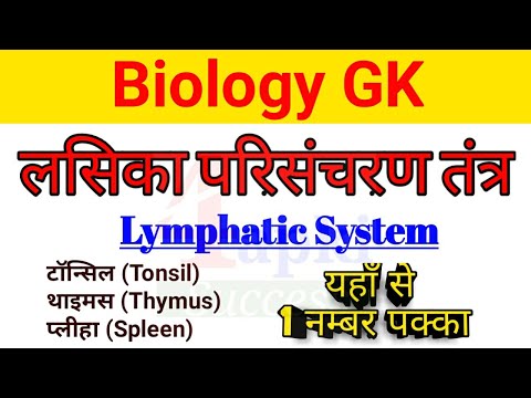 लसिका परिसंचरण तंत्र | Human Lymphatic System | Biology by Niharika Ma&rsquo;am | Railway, SSC, Police..