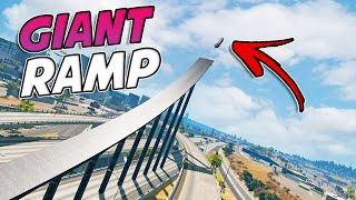 The Biggest Ramp EVER In BeamNG 300 FOOT TALL Jump Vs ROCKET BUS - BeamNG Drive