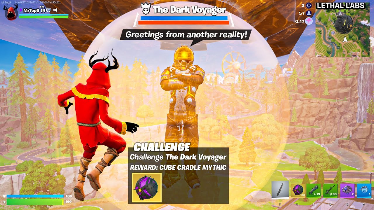 Eliminating The DARK VOYAGER in Fortnite