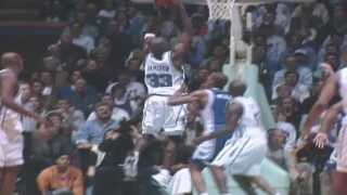 Carolina Basketball Jamison, Carter Haywood Dunk On Duke In 98