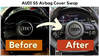 Audi Leather Airbag Cover Upgrade🔥- Full Installation & Review (B9/ B9.5, 8V2, Q2, Q7/Q8 4M)