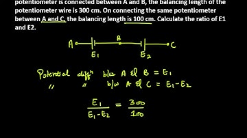 Q5 Two cells of emfs E1 and E2 are connected as shown in the figure. When a potentiometer is c