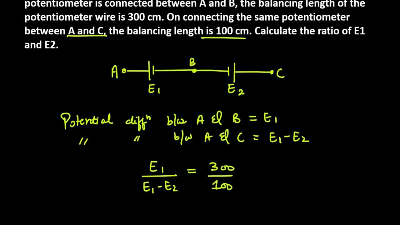 Q5 Two cells of emfs E1 and E2 are connected as shown in the figure. When a potentiometer is c