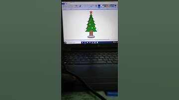 How to draw christmas tree in Ms paint drawing...#mspaint #drawing #christmas #tree