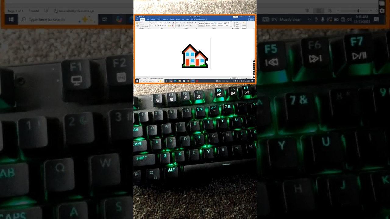 🏠 Emoji shortcut in MS words