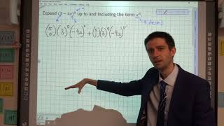 Binomial Expansion - negative coefficient of x