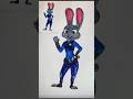 Galaxy Judy ✅✨#zootopia #judyhopps #coloring #drawing #artshorts #glitterart #galaxyart #shorts