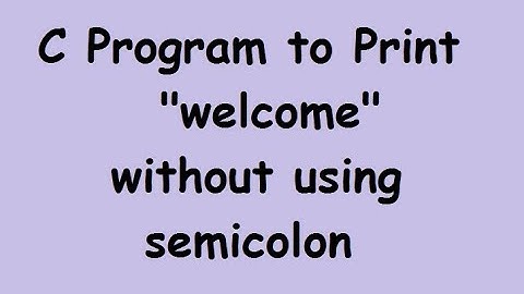 #19  Print “Hello World” without using semicolon | C Exercise in Tamil