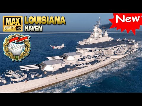 Видео: Новый линкор Louisiana побеждает в режиме Solo Warrior - World of Warships