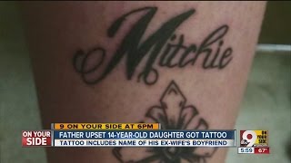 Dad angry after 14-year-old daughter gets tattoo, but that