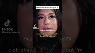 Latina says she date white men not Hispanic men only. #shorts #tiktok #hispanic #whitemen