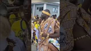 African American King in Ghana Celebrating in Elmina