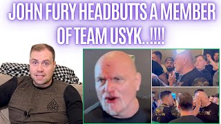 🤦🏻‍♂️JOHN FURY EMBARRASSES HIMSELF HEADBUTTS A MEMBER OF TEAM USYK WHY JUST WHY..!!!