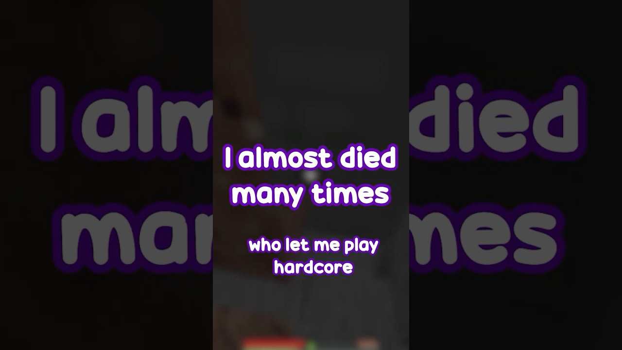 My return to Hardcore Minecraft was interesting..