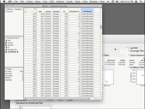 JMP - Multi-factor Analysis of Variance