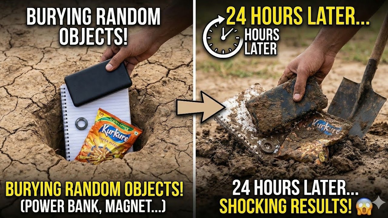 Putting Random Things In What Happens If You Bury Random Things for 24 Hours? ⚰️ (Experiment ...