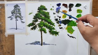 [야외로Art] 소나무 유화 기초과정 Pine tree oil painting basic course