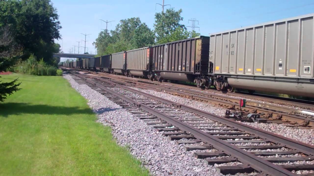 UP GE AC44CWCTE 5923 AC44CW 6715 7105 Coal train Highland Park Blodgett