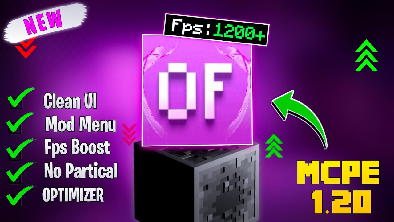 😍 Best Fps Boost OPTIFINE For Mcpe 1.20 || Best Lag fix Optimizer pack ...
