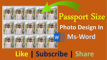 How to make passport size photo in Microsoft word 2021? | Passport size photo #passportsizephoto