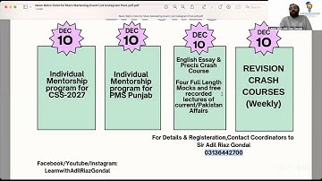 Grand Seminar CSS-2027 & PMS PUNJAB