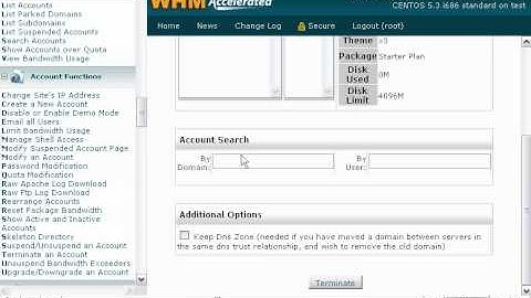How to terminate and permanently delete an account from your WHM server - WHM Tutorials