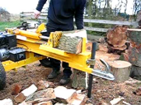 Homemade log splitter part 2 - YouTube
