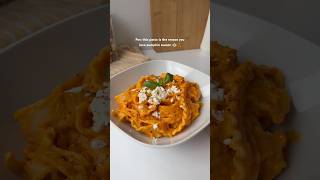 Protein pumpkin pasta 🎃🧡 #pumpkinpasta #fall #pasta #highprotein #halloween