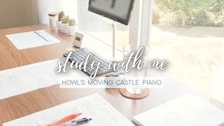 🏰 study with me | howls moving castle piano study music, real-time, 1.5 hour, pomodoro 40/10 screenshot 2