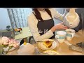 チーズケーキを焼いておうちカフェを楽しむ休日 | 簡単おいしい自炊レシピ| 明太子バター餅･カレー焼きそば･焼き小籠包 What I eat in a day