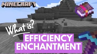 What Does Efficiency Enchantment do on Minecraft 2024 Minecraft Tutorial