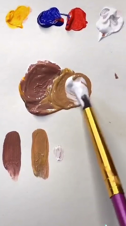 How to make different shades of Brown Colour #shorts #colourmixing #brown