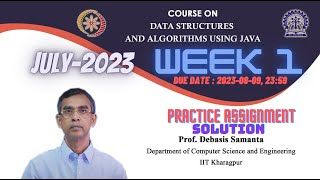 NPTEL | Data Structure And Algorithms Using Java Solution Week-1 Quiz Assignment | July 2023