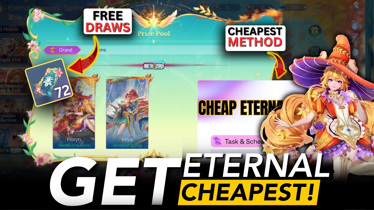 CHEAPEST METHOD GET ETERNAL SEASON SKINS FOR MIYA & FLORYN| 1 & 2 SKINS METHOD