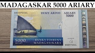Madagaskar Parası 5000 Ariari - Madagascar Currency 5000 Ariary