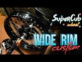 カブのホイールをワイドリム化