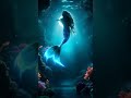 Mystical Mermaid with Shimmering Blue-Green Scales | Fantasy Underwater World