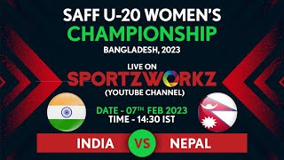 INDIA VS NEPAL | SAFF U - 20 WOMEN'S CHAMPIONSHIP 2023 | MATCH 1 screenshot 4