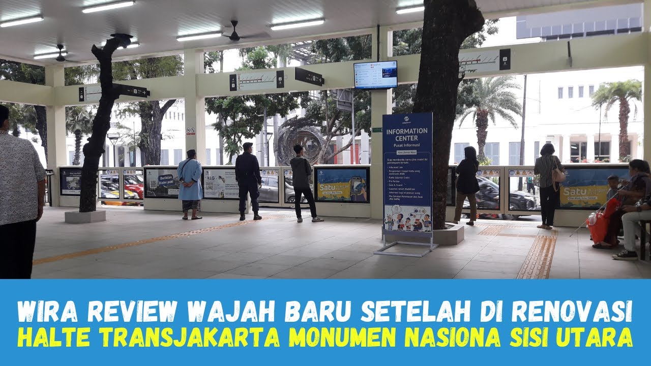 REVIEW Wajah Baru Halte TransJakarta Monumen Nasional Sisi Utara yang Sangat KECE & Modern