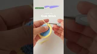 Reverse Single Crochet (Crab Stitch) Tutorial|Easy Crochet Border✨#crochettricks#crochetforbeginners