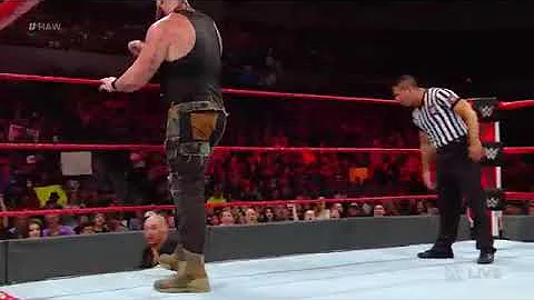 Raw, 26, June, 2018: Braun Strowman & Kevin Owens vs. Finn Bálor & Constable Baron Corbin: